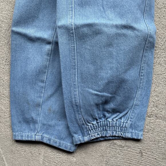 Deadstock 80s Dockers Jeans Mens 28x32 Pleated Denim Levis Cargo Tapered Vintage - Picture 12 of 16